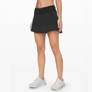 Lululemon‎ 6 Pace Rival Mid-Rise Tennis Skirt Black Luxtreme Swift Run Running